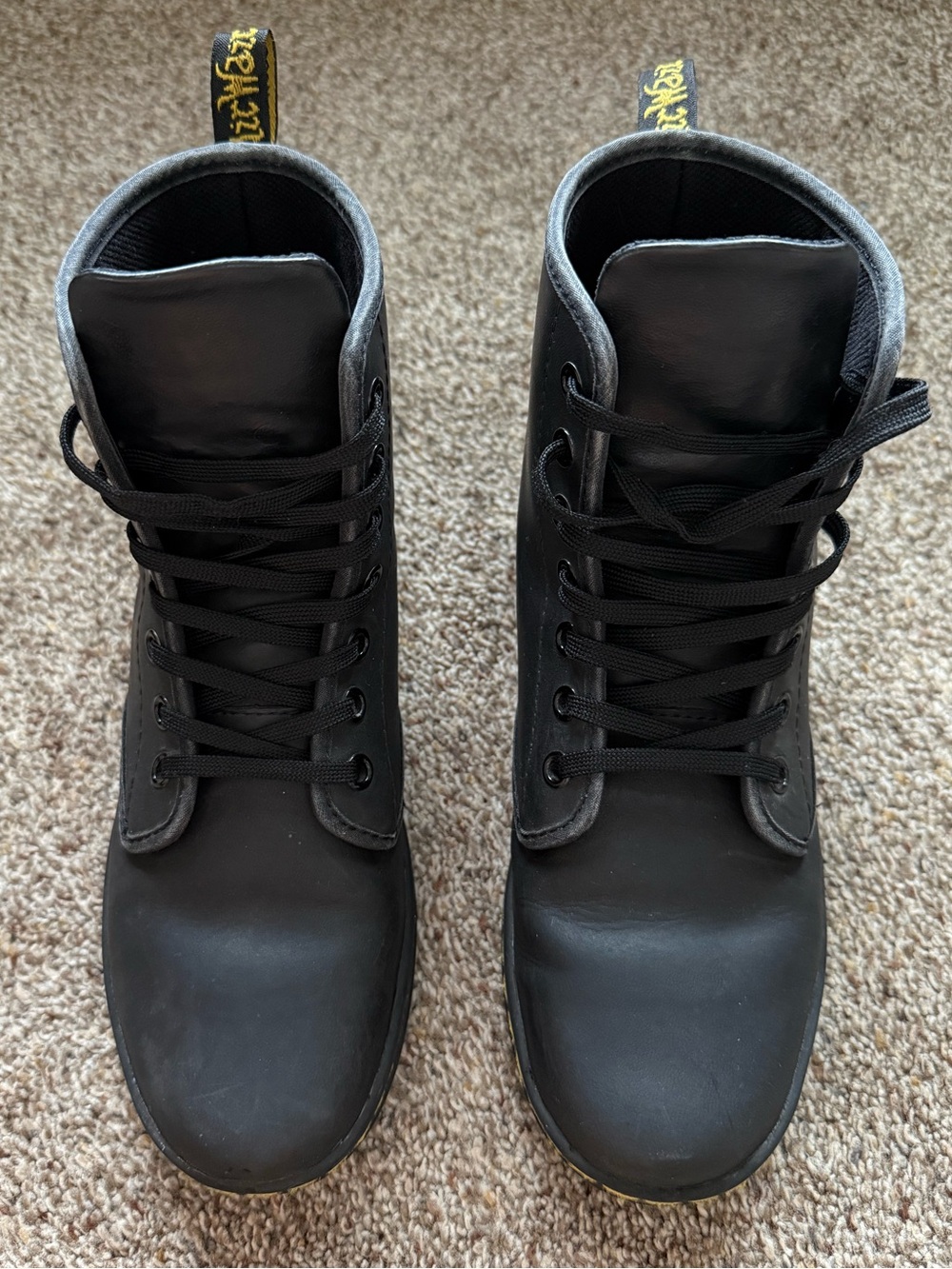 Dr. Martens Women's Black Leather Lace-Up Boots